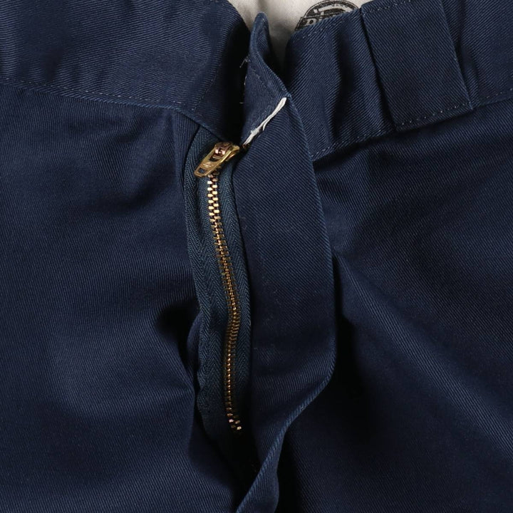 Dickies Loose Fit Double Knee Work Pants Men's W34 polyester navy blue type Vintage Second Hand