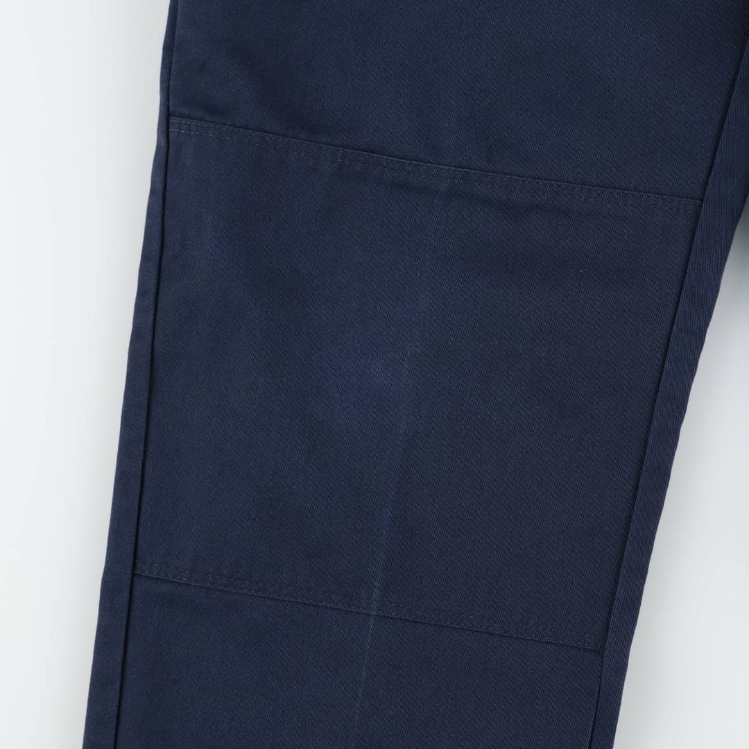 Dickies Loose Fit Double Knee Work Pants Men's W34 polyester navy blue type Vintage Second Hand