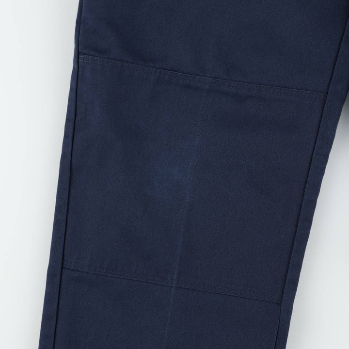 Dickies Loose Fit Double Knee Work Pants Men's W34 polyester navy blue type Vintage Second Hand