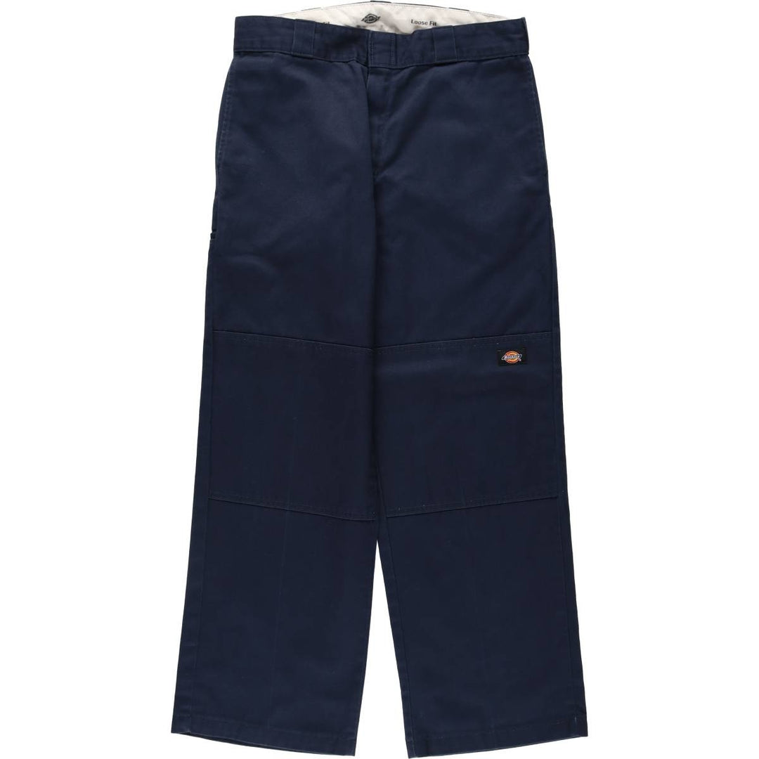 Dickies Loose Fit Work Pants, Men's W33 (approx.) polyester navy blue type Vintage Second Hand