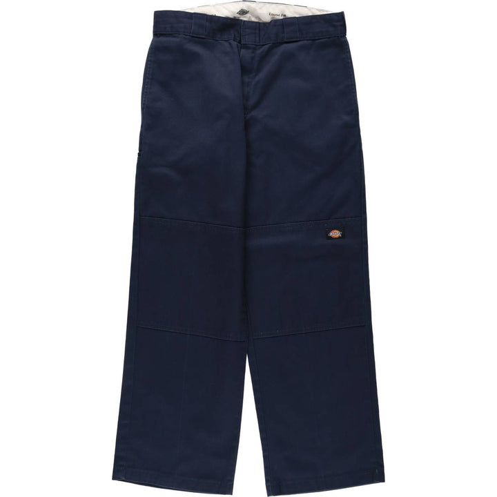 Dickies Loose Fit Work Pants, Men's W33 (approx.) polyester navy blue type Vintage Second Hand