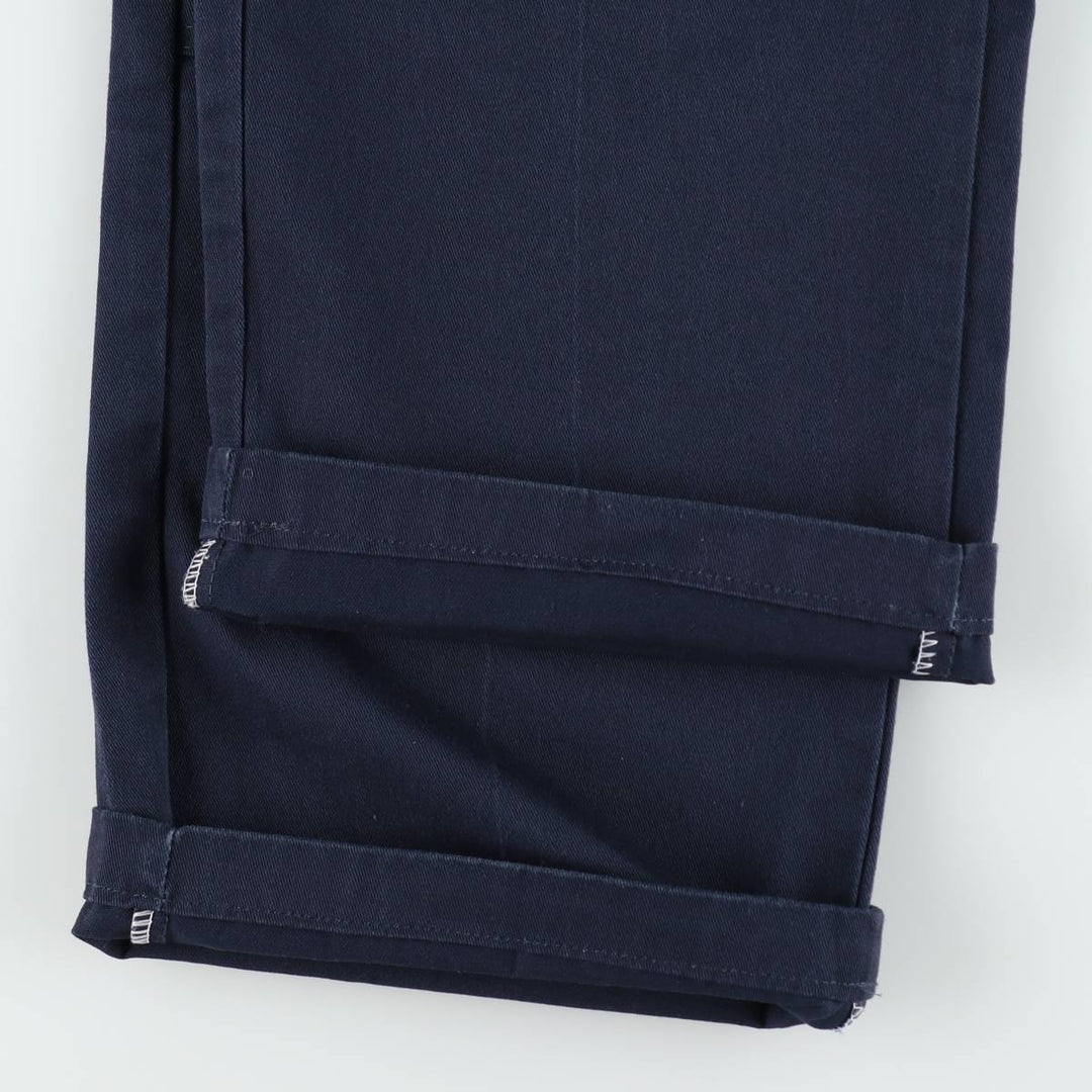 Dickies Loose Fit Work Pants, Men's W33 (approx.) polyester navy blue type Vintage Second Hand