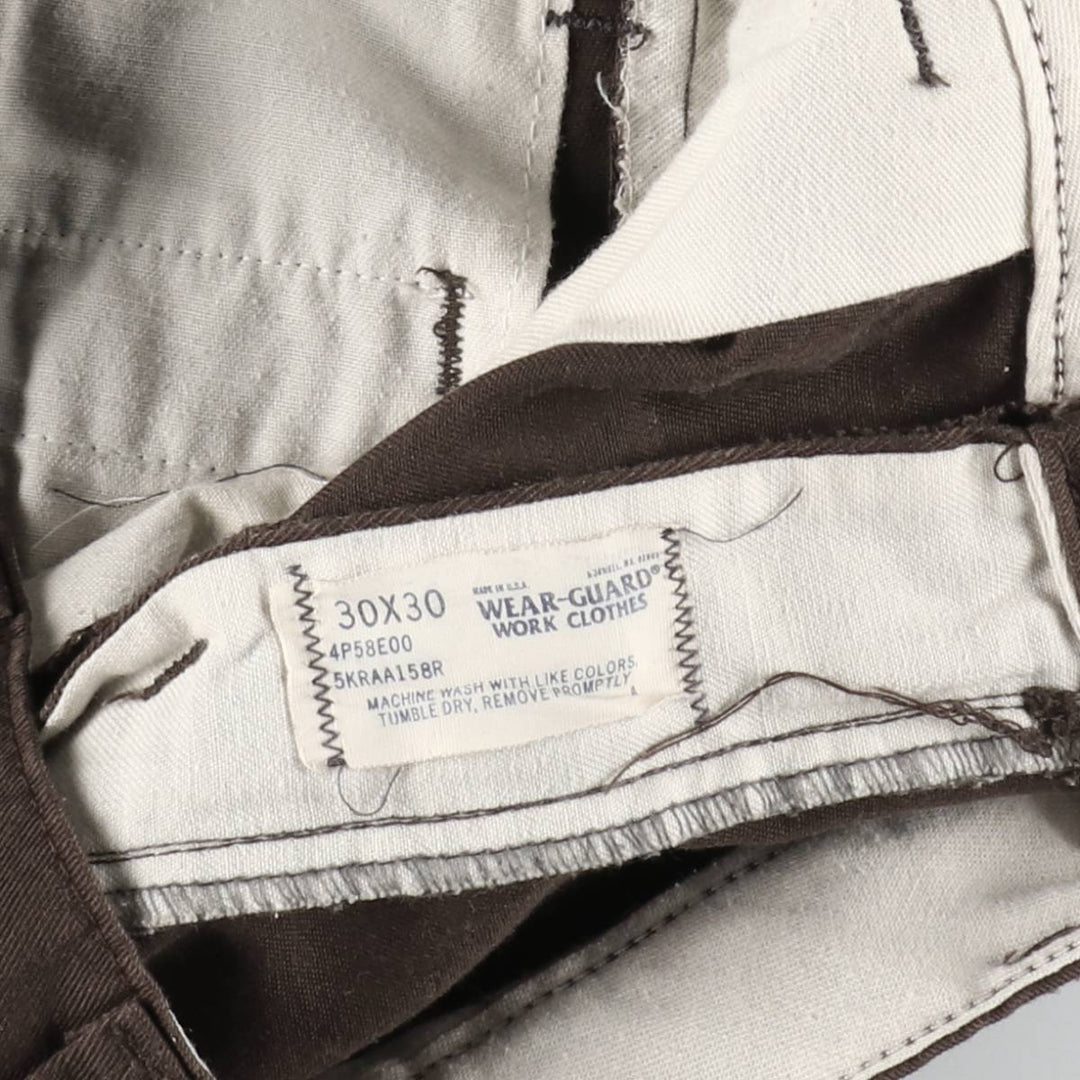 80s-90'S WEAR-GUARD Work Pants, Made in USA, Men's W30 (approx.) unclear brown type Vintage Second Hand