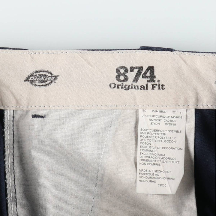 Dickies 874 Original Fit Work Pants for Men, W32 equivalent polyester black type Vintage Second Hand