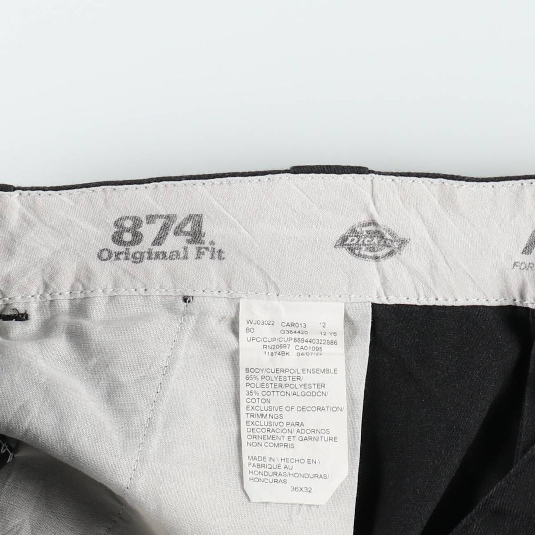 Dickies 874 Flex Original Fit Work Pants, Men's, Size 35 polyester black type Vintage Second Hand