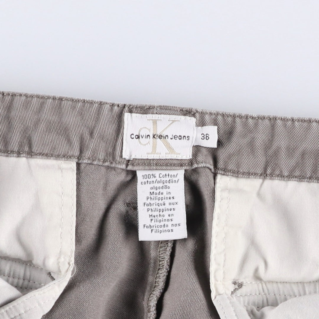 Calvin Klein cargo shorts, men's size W36 (approx.) cotton gray type Vintage Second Hand