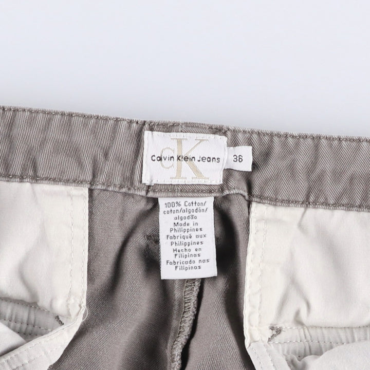 Calvin Klein cargo shorts, men's size W36 (approx.) cotton gray type Vintage Second Hand