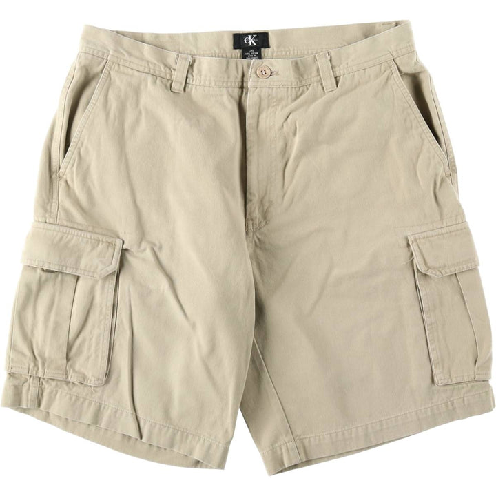 Calvin Klein cargo shorts, men's size W36 (approx.) cotton Beige type Vintage Second Hand