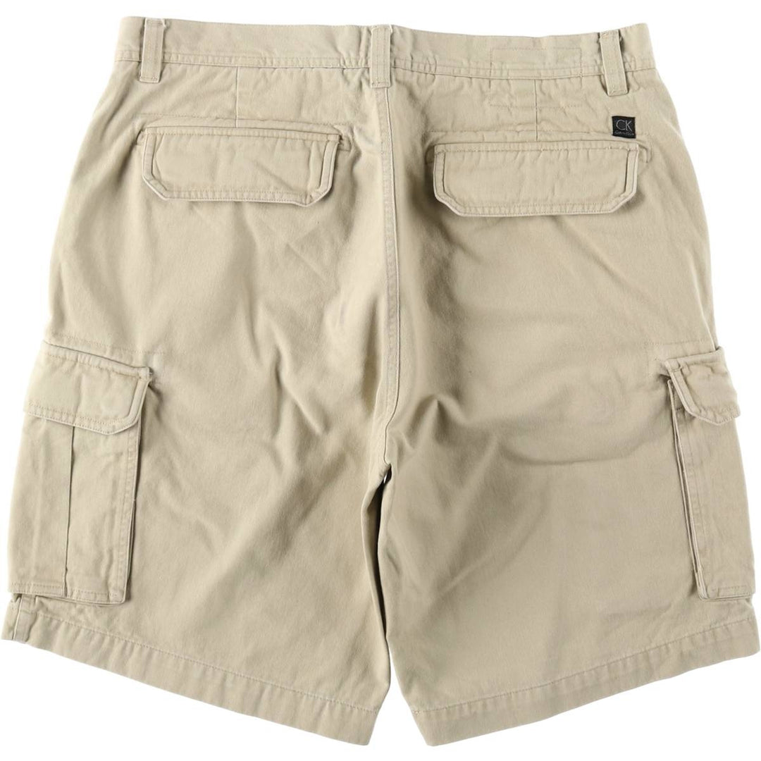 Calvin Klein cargo shorts, men's size W36 (approx.) cotton Beige type Vintage Second Hand