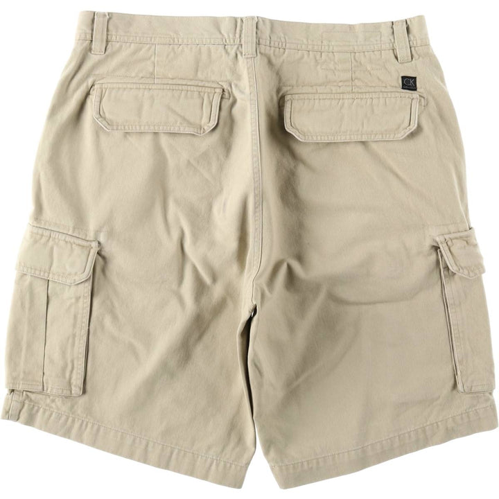 Calvin Klein cargo shorts, men's size W36 (approx.) cotton Beige type Vintage Second Hand