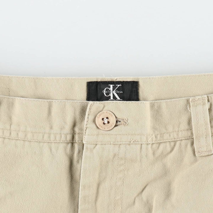 Calvin Klein cargo shorts, men's size W36 (approx.) cotton Beige type Vintage Second Hand