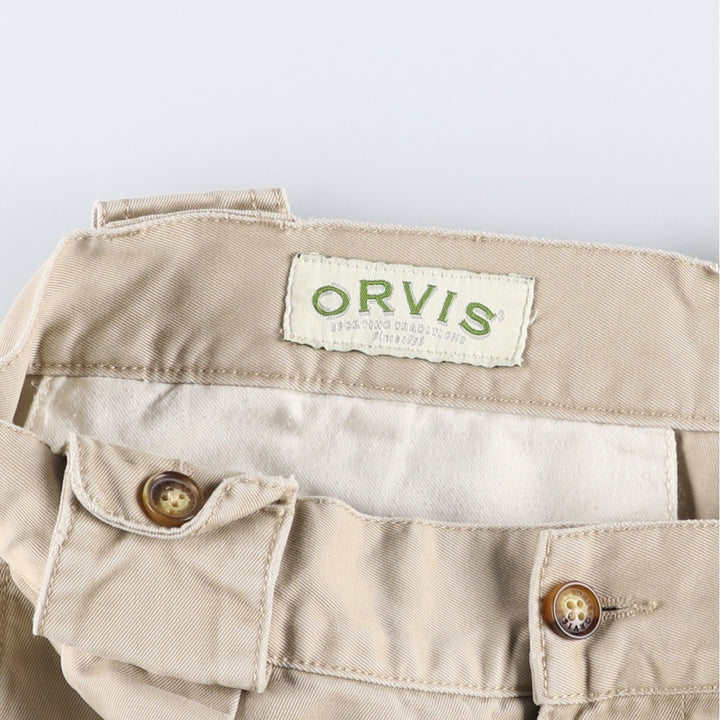 ORVIS Cargo Shorts, Men's Size W32 (approx.) cotton Beige type Vintage Second Hand