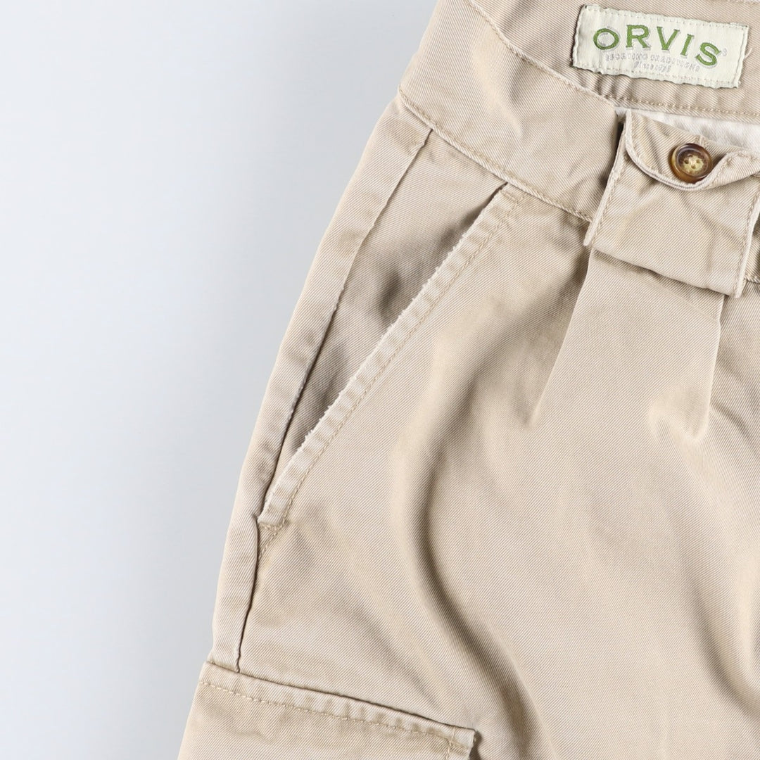 ORVIS Cargo Shorts, Men's Size W32 (approx.) cotton Beige type Vintage Second Hand