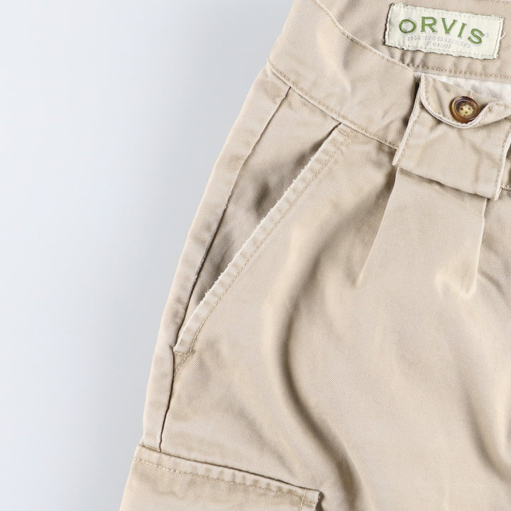 ORVIS Cargo Shorts, Men's Size W32 (approx.) cotton Beige type Vintage Second Hand