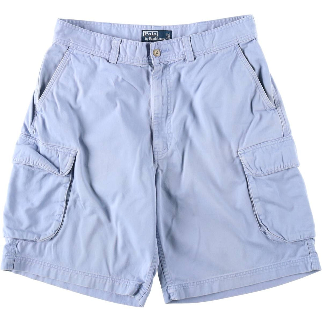 Ralph Lauren POLO by Ralph Lauren cargo shorts, half pants, men's size w34 cotton Blue type light blue Vintage Second Hand