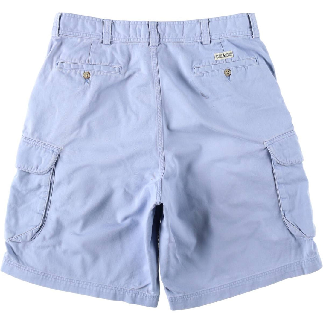 Ralph Lauren POLO by Ralph Lauren cargo shorts, half pants, men's size w34 cotton Blue type light blue Vintage Second Hand