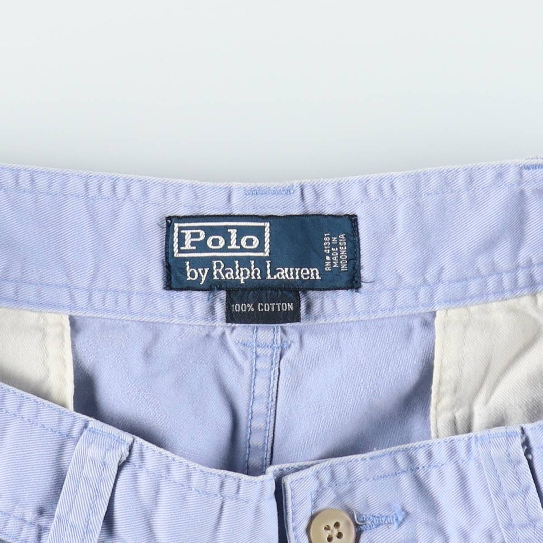 Ralph Lauren POLO by Ralph Lauren cargo shorts, half pants, men's size w34 cotton Blue type light blue Vintage Second Hand