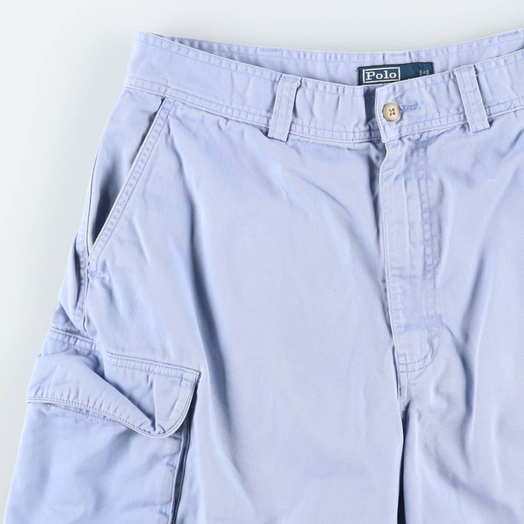 Ralph Lauren POLO by Ralph Lauren cargo shorts, half pants, men's size w34 cotton Blue type light blue Vintage Second Hand