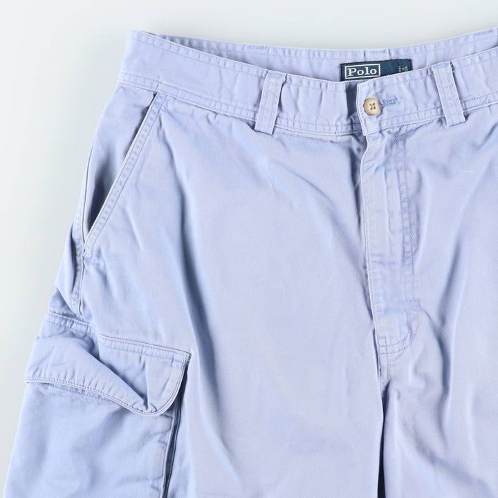 Ralph Lauren POLO by Ralph Lauren cargo shorts, half pants, men's size w34 cotton Blue type light blue Vintage Second Hand