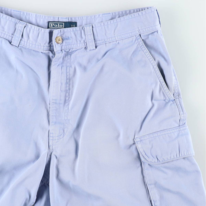 Ralph Lauren POLO by Ralph Lauren cargo shorts, half pants, men's size w34 cotton Blue type light blue Vintage Second Hand