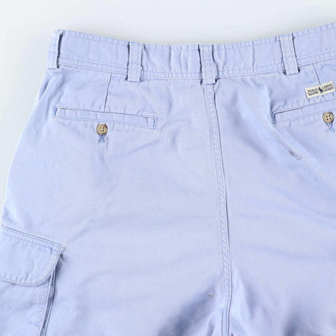 Ralph Lauren POLO by Ralph Lauren cargo shorts, half pants, men's size w34 cotton Blue type light blue Vintage Second Hand