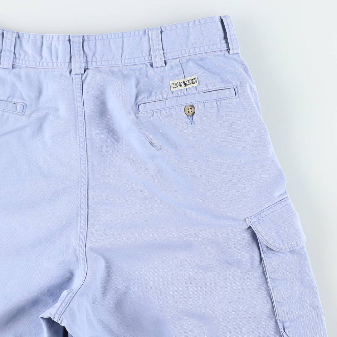 Ralph Lauren POLO by Ralph Lauren cargo shorts, half pants, men's size w34 cotton Blue type light blue Vintage Second Hand