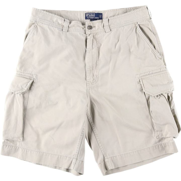 Ralph Lauren POLO by Ralph Lauren cargo shorts, half pants, men's size w34 cotton gray type Vintage Second Hand