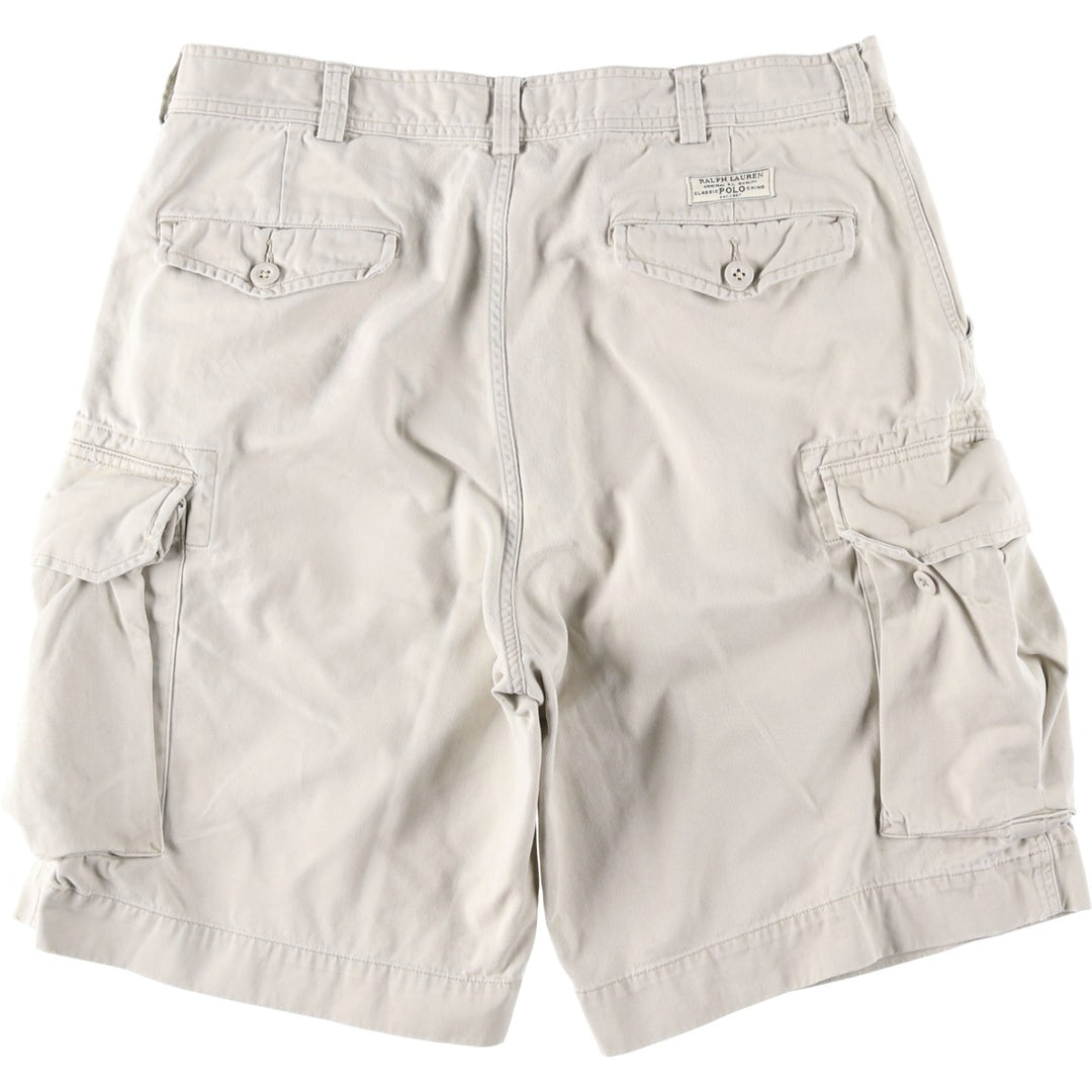 Ralph Lauren POLO by Ralph Lauren cargo shorts, half pants, men's size w34 cotton gray type Vintage Second Hand