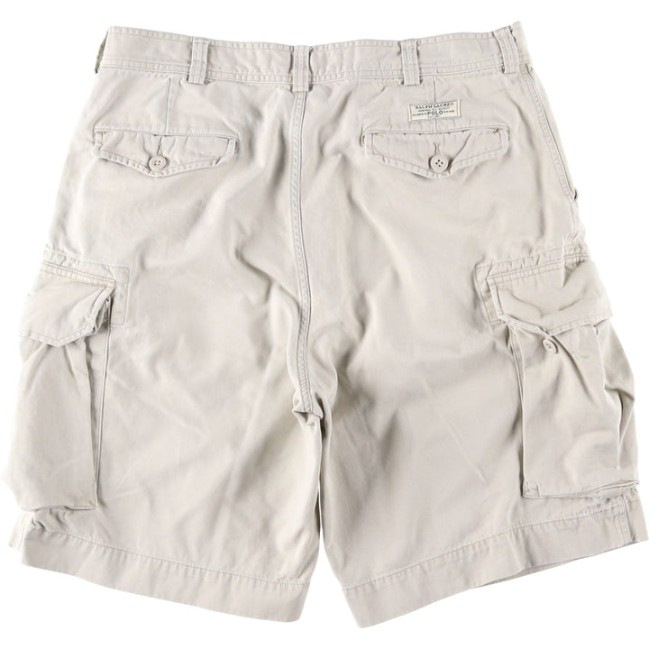 Ralph Lauren POLO by Ralph Lauren cargo shorts, half pants, men's size w34 cotton gray type Vintage Second Hand