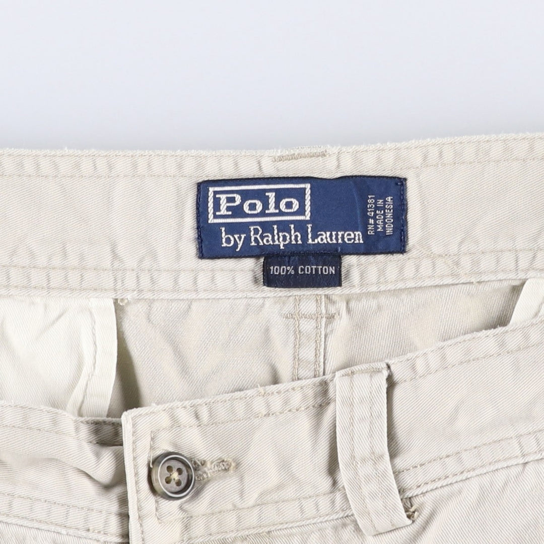 Ralph Lauren POLO by Ralph Lauren cargo shorts, half pants, men's size w34 cotton gray type Vintage Second Hand