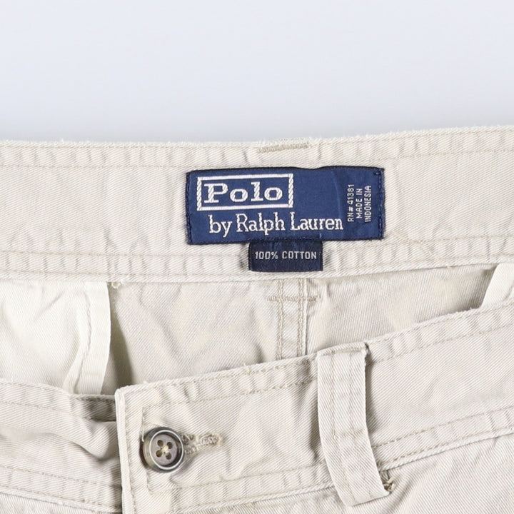 Ralph Lauren POLO by Ralph Lauren cargo shorts, half pants, men's size w34 cotton gray type Vintage Second Hand
