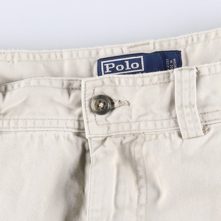 Ralph Lauren POLO by Ralph Lauren cargo shorts, half pants, men's size w34 cotton gray type Vintage Second Hand