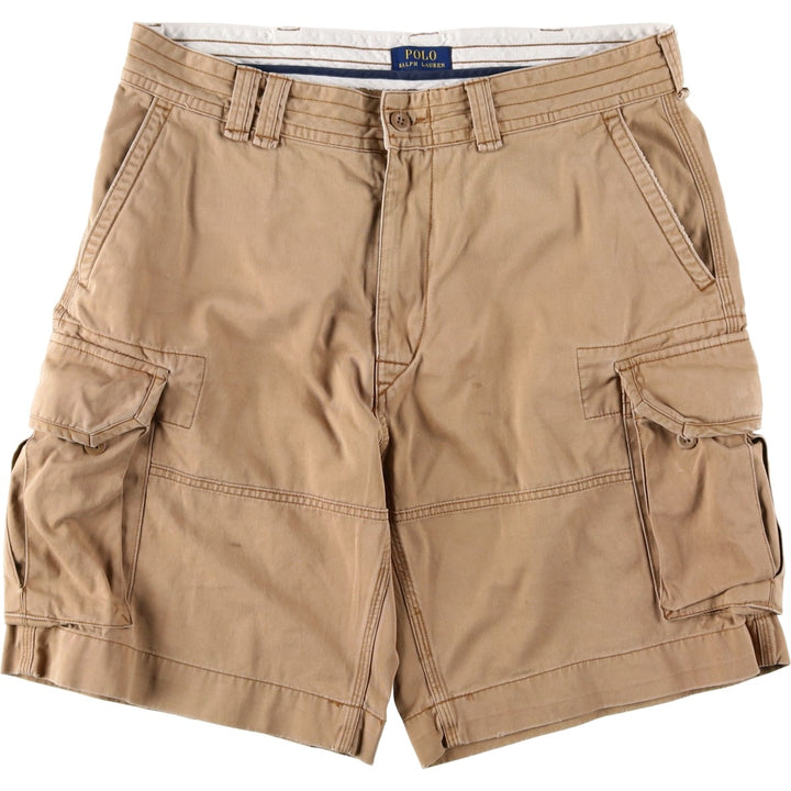 Ralph Lauren POLO RALPH LAUREN cargo shorts, men's size W36 cotton Beige type Vintage Second Hand