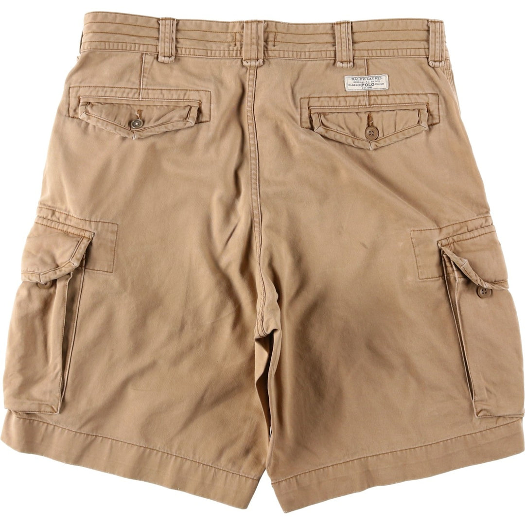 Ralph Lauren POLO RALPH LAUREN cargo shorts, men's size W36 cotton Beige type Vintage Second Hand