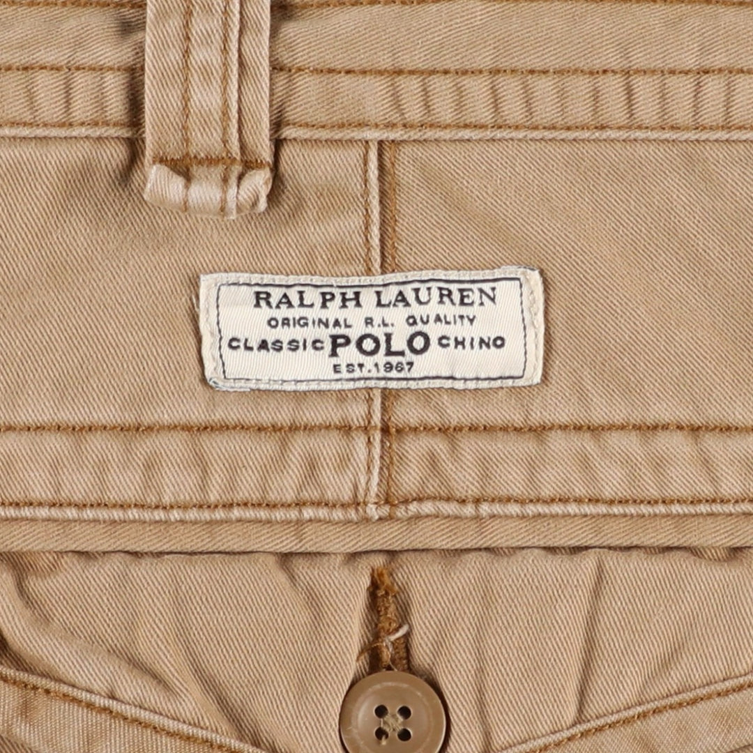 Ralph Lauren POLO RALPH LAUREN cargo shorts, men's size W36 cotton Beige type Vintage Second Hand
