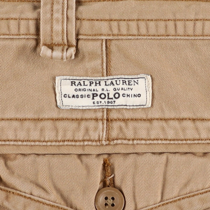 Ralph Lauren POLO RALPH LAUREN cargo shorts, men's size W36 cotton Beige type Vintage Second Hand