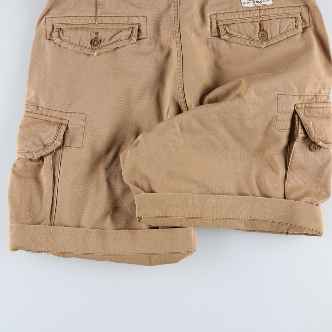 Ralph Lauren POLO RALPH LAUREN cargo shorts, men's size W36 cotton Beige type Vintage Second Hand