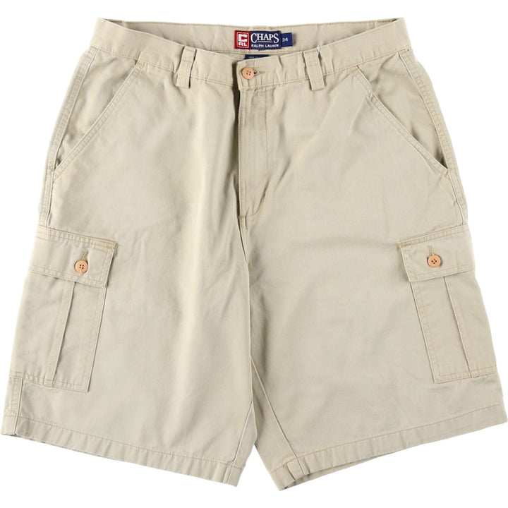 Ralph Lauren CHAPS Cargo Shorts (Men's size W34 equivalent) cotton Beige type Vintage Second Hand