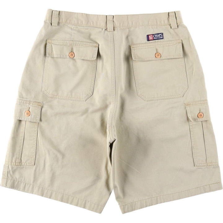 Ralph Lauren CHAPS Cargo Shorts (Men's size W34 equivalent) cotton Beige type Vintage Second Hand