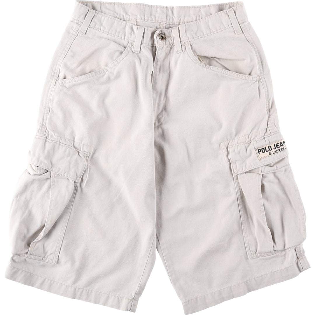 Ralph Lauren POLO JEANS COMPANY cargo shorts, men's size W29 (approx.) cotton white type Vintage Second Hand