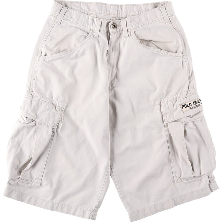 Ralph Lauren POLO JEANS COMPANY cargo shorts, men's size W29 (approx.) cotton white type Vintage Second Hand