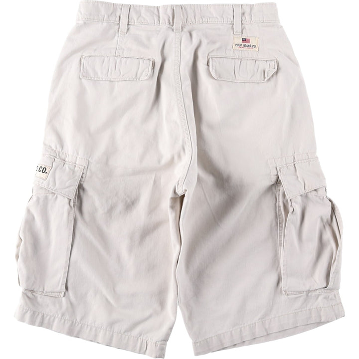 Ralph Lauren POLO JEANS COMPANY cargo shorts, men's size W29 (approx.) cotton white type Vintage Second Hand