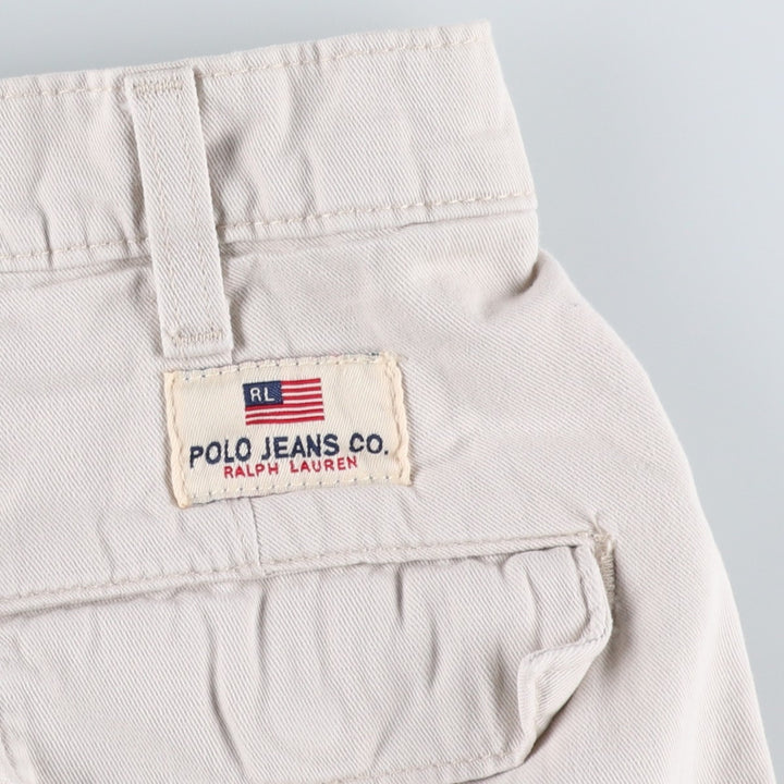 Ralph Lauren POLO JEANS COMPANY cargo shorts, men's size W29 (approx.) cotton white type Vintage Second Hand
