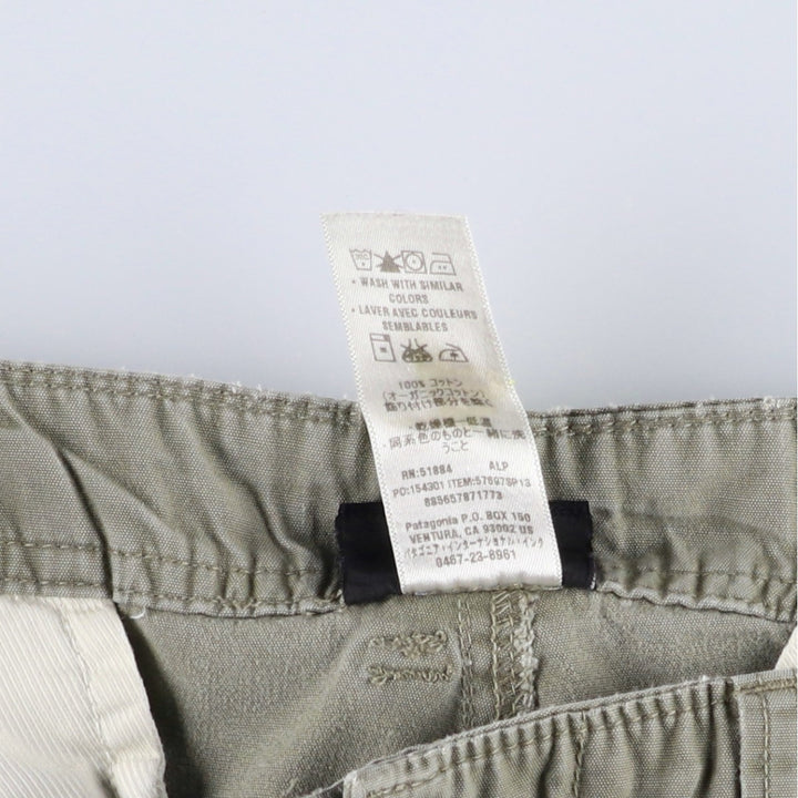 Patagonia 57697SP13 Cargo Shorts (Men's, equivalent to W34) Organic cotton Khaki type Vintage Second Hand