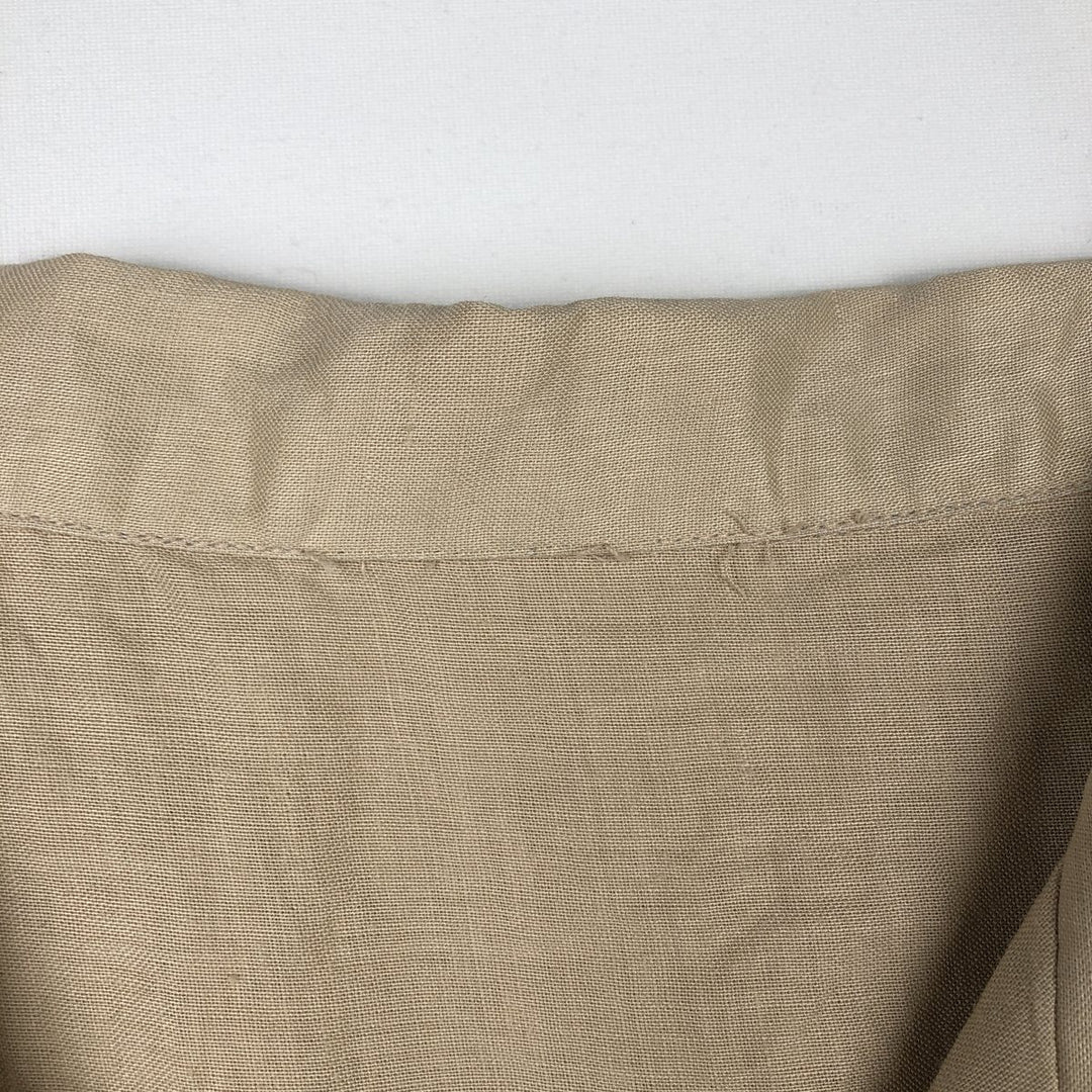 Short-sleeved open-collar linen shirt, men's size XL, boxy fit. unclear Beige type Vintage Second Hand