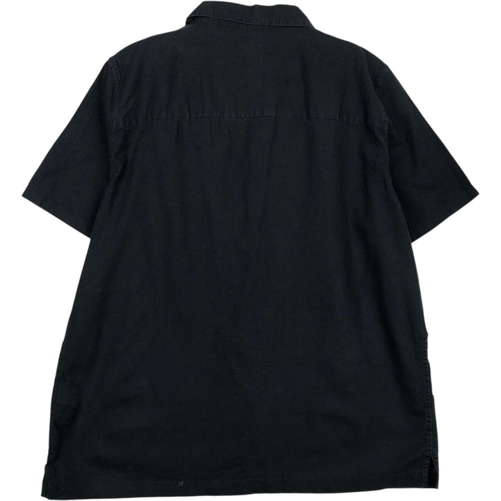 GAP Short Sleeve Open Collar Cotton x Linen Shirt Box Shirt Men's L Size linen black type Vintage Second Hand