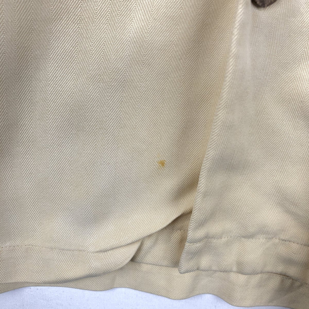 1990'S Tommy Bahama Short-Sleeve Open-Collar Silk Shirt, Boxy Shirt, Men's Size L (Equivalent), Vintage silk yellow type Vintage Second Hand