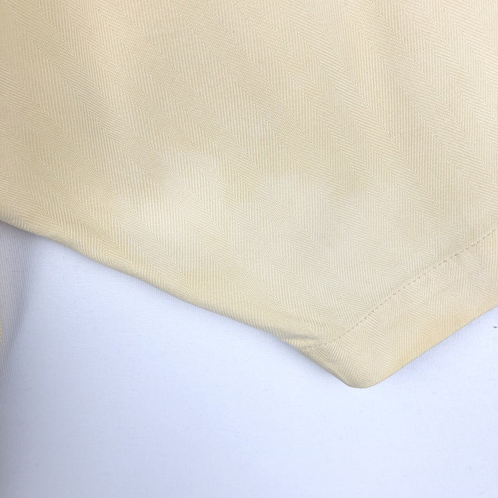 1990'S Tommy Bahama Short-Sleeve Open-Collar Silk Shirt, Boxy Shirt, Men's Size L (Equivalent), Vintage silk yellow type Vintage Second Hand