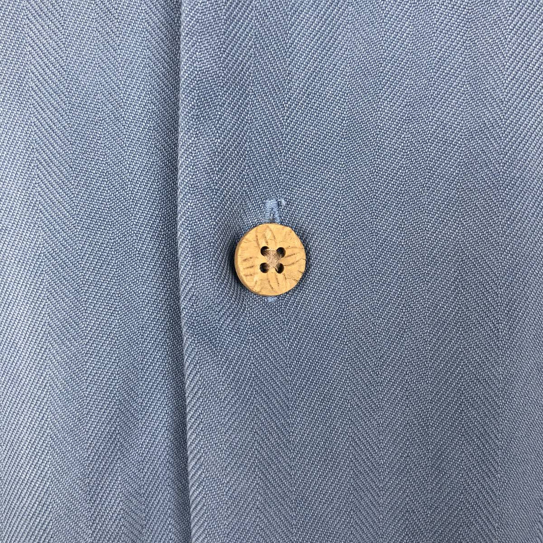 Tommy Bahama short-sleeved open-collar silk box shirt, men's size M silk Blue type light blue Vintage Second Hand