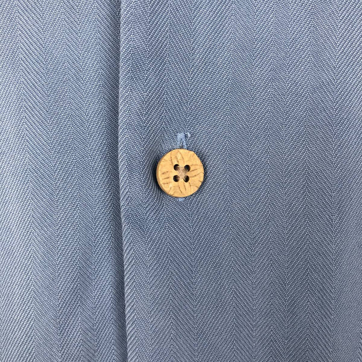 Tommy Bahama short-sleeved open-collar silk box shirt, men's size M silk Blue type light blue Vintage Second Hand